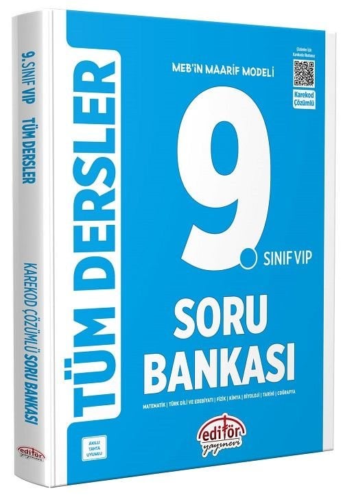 Editör 9. Sınıf VIP Tüm Dersler Soru Bankası Çözümlü Editör Yayınları