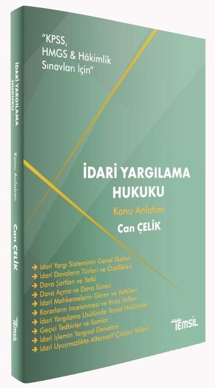 Temsil HMGS Hakimlik KPSS A Grubu İdari Yargılama Hukuku Konu Anlatımı - Can Çelik Temsil Yayınları