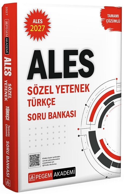 Pegem 2027 ALES Sözel Yetenek Türkçe Soru Bankası Çözümlü Pegem Akademi Yayınları