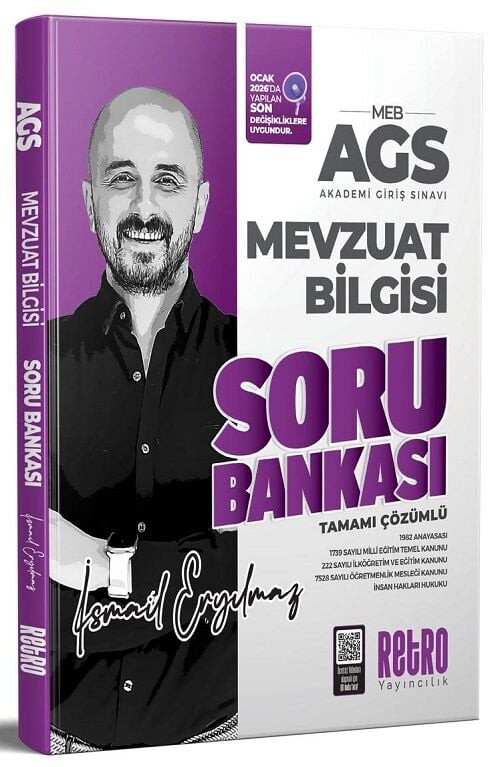 YENİ AGS - Retro 2026 MEB-AGS Mevzuat Bilgisi Soru Bankası Çözümlü - İsmail Eryılmaz Retro Yayıncılık