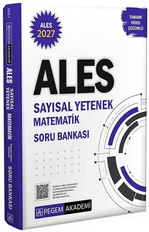 Pegem 2027 ALES Sayısal Yetenek Matematik Soru Bankası Çözümlü Pegem Akademi Yayınları