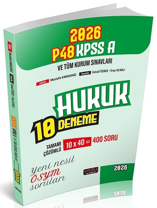 Savaş 2026 KPSS A Grubu P48 Hukuk 10 Deneme Çözümlü - Mustafa