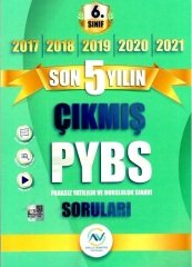 Av Yayınları 6. Sınıf PYBS Son 5 Yıl Çıkmış Sorular Av Yayınları