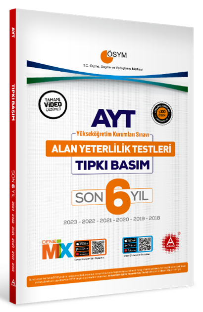 A Yayınları YKS AYT Son 6 Yıl Tıpkı Basım Çıkmış Sorular A Yayınları