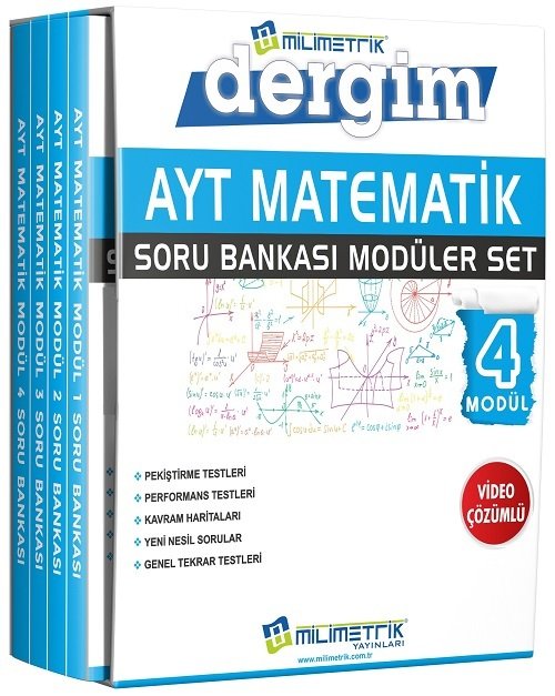 Milimetrik YKS AYT Matematik Soru Bankası 4 lü Modüler Set Milimetrik Yayınları