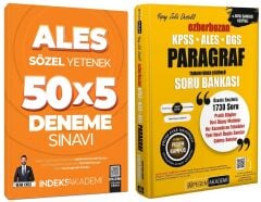 Pegem + İndeks ALES Paragraf Ezberbozan Soru Bankası + 5 Deneme 2 li Set Pegem + İndeks Akademi Yayınları