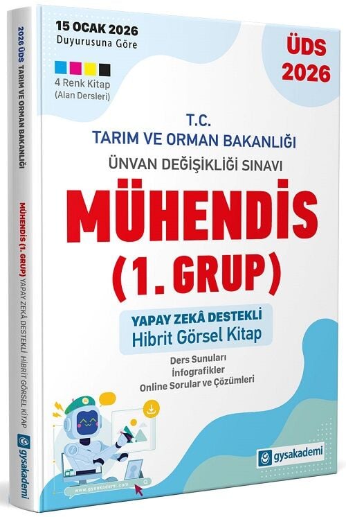 GYS Akademi 2026 GYS ÜDS Tarım ve Orman Bakanlığı Mühendis 1. Grup Görsel Hibrit Kitap Görevde Yükselme Ünvan Değişikliği GYS Akademi