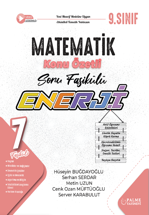 Palme 9. Sınıf Matematik Enerji Konu Özetli Soru Fasikülleri Palme Yayınları