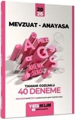 YENİ AGS - Yediiklim 2026 MEB-AGS Mevzuat Anayasa 40 Deneme Çözümlü Ahenk Serisi Yediiklim Yayınları