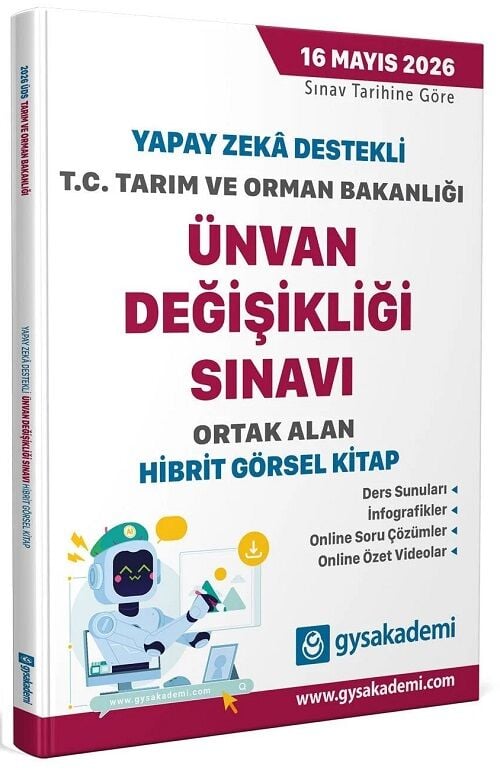GYS Akademi 2026 GYS ÜDS Tarım ve Orman Bakanlığı Ortak Alan Görsel Hibrit Kitap Görevde Yükselme Ünvan Değişikliği GYS Akademi