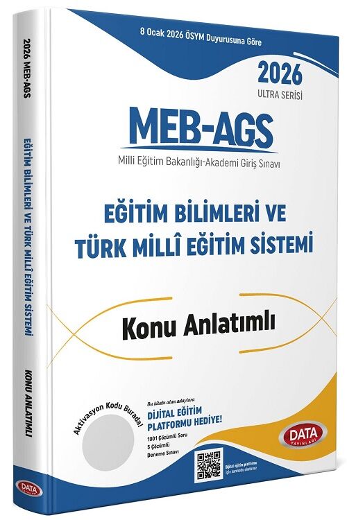 Data 2026 MEB-AGS Eğitim Bilimleri ve Türk Milli Eğitim Sistemi Konu Anlatımlı Ultra Serisi Data Yayınları