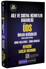 Pegem 2025 ÜDS GYS Aile ve Sosyal Hizmetler Bakanlığı Hemşire, Sağlık Memuru Konu Anlatımlı Soru Bankası Ünvan Değişikliği Görevde Yükselme Pegem Akademi Yayınları