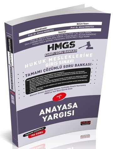 Savaş 2025 HMGS Kampı Anayasa Yargısı Soru Bankası Çözümlü - Ahmet Nohutçu Savaş Yayınları