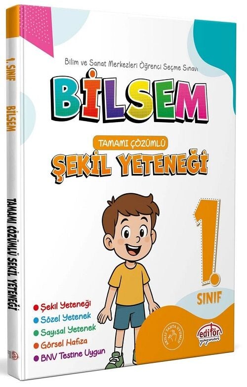 Editör 1. Sınıf Bilsem Hazırlık Şekil Yeteneği Editör Yayınları