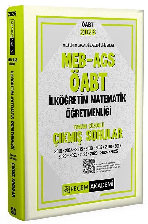 Pegem 2026 ÖABT MEB-AGS İlköğretim Matematik Öğretmenliği Çıkmış Sorular Çözümlü Pegem Akademi Yayınları