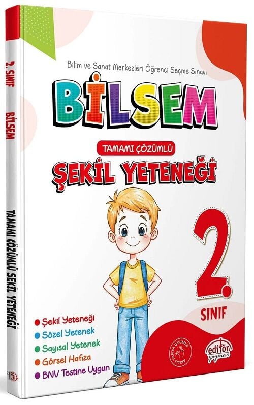 Editör 2. Sınıf Bilsem Hazırlık Şekil Yeteneği Editör Yayınları