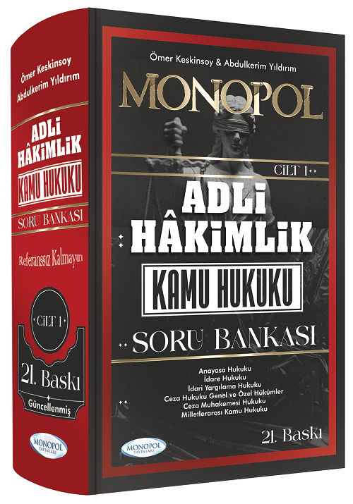 Monopol 2025 Adli Hakimlik Kamu Hukuku Soru Bankası Cilt-1 21. Baskı Monopol Yayınları