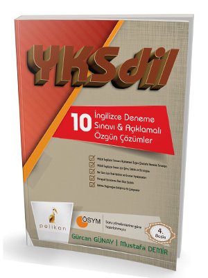 Pelikan YKSDİL İngilizce 10 Deneme ve Açıklamalı Özgün Çözümler Pelikan Yayınları