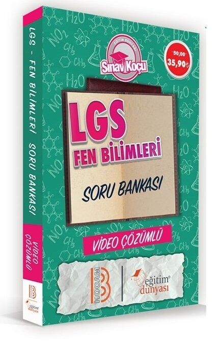 SÜPER FİYAT - Eğitim Dünyası 8. Sınıf LGS Fen Bilimleri Sınav Koçu Soru Bankası Video Çözümlü Eğitim Dünyası Yayınları