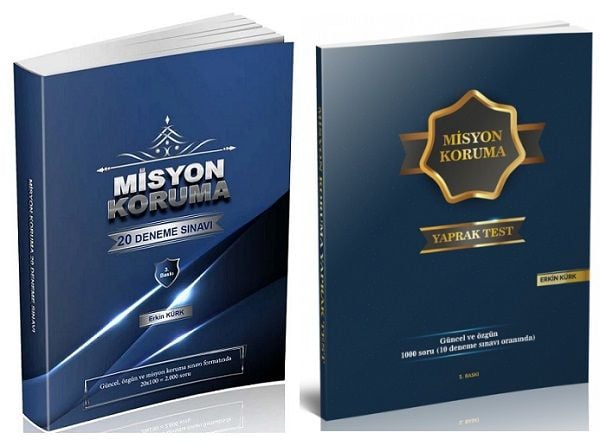 Erkin Kürk 2022 Misyon Koruma 20 Deneme + Misyon Yaprak Test 2 li Set Erkin Kürk