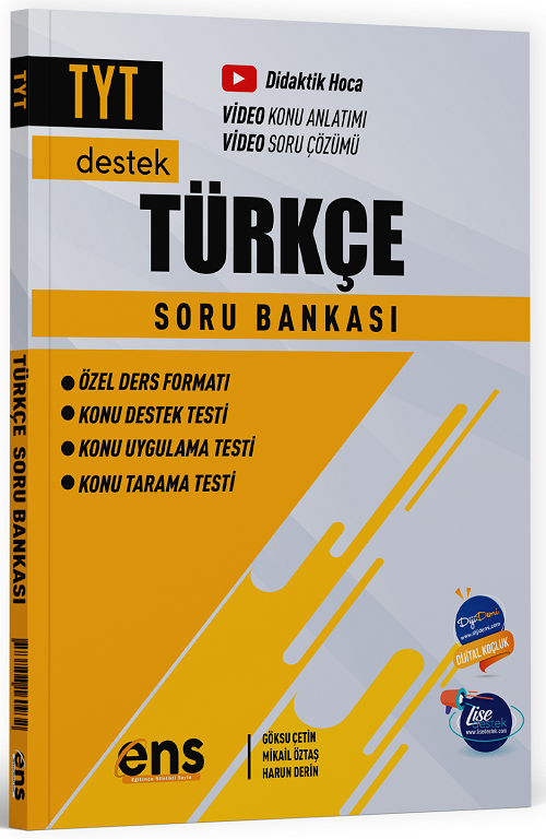 ENS Yayınları YKS TYT Türkçe Destek Soru Bankası ENS Yayınları