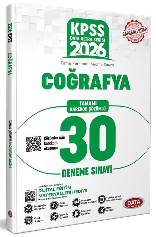 Data 2026 KPSS Coğrafya Ultra 30 Deneme Çözümlü Data Yayınları