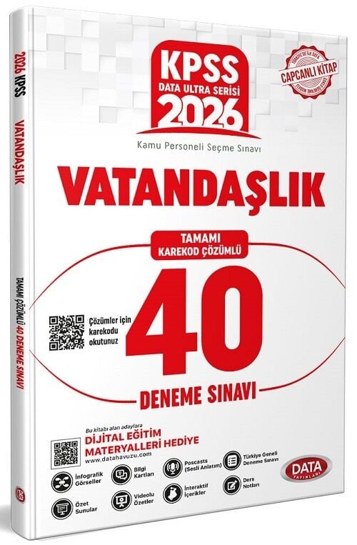 Data 2026 KPSS Vatandaşlık Ultra 40 Deneme Çözümlü Data Yayınları