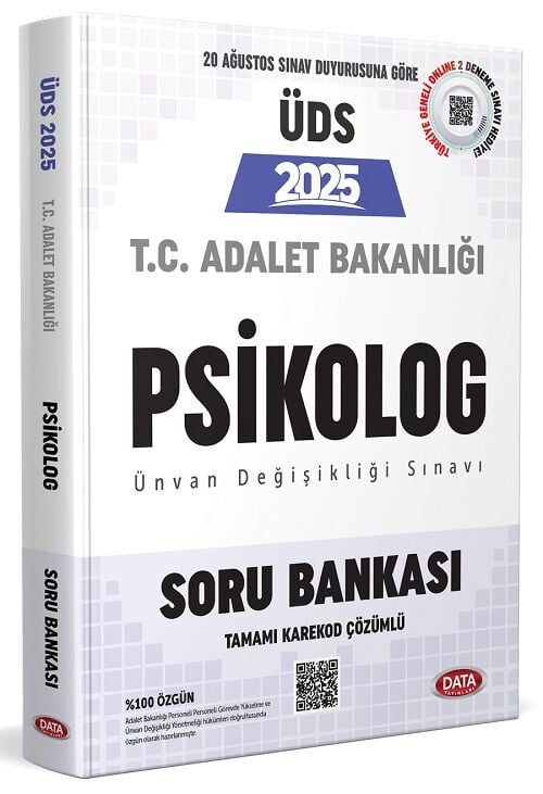 Data 2025 GYS ÜDS Adalet Bakanlığı Psikolog Soru Bankası Çözümlü Görevde Yükselme Ünvan Değişikliği Data Yayınları