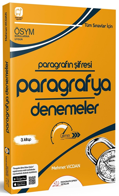 Paragrafın Şifresi KPSS TYT AYT Paragrafya 3 Etaplı Paragraf Denemeleri - Mehmet Vicdan Paragrafın Şifresi Yayınları