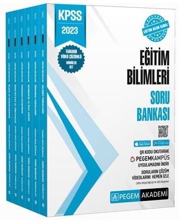 SÜPER FİYAT - Pegem 2023 KPSS Eğitim Bilimleri Soru Bankası Çözümlü Modüler Set Pegem Akademi Yayınları