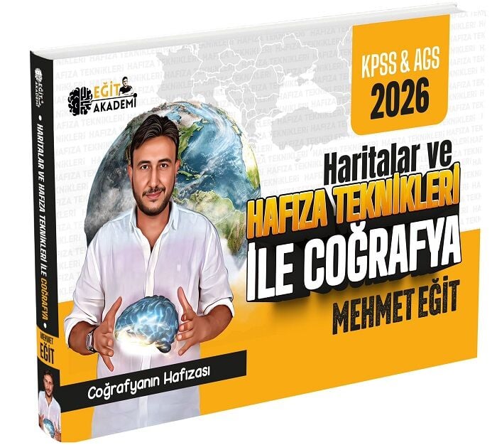 Eğit Akademi 2026 KPSS MEB-AGS Haritalar ve Hafıza Teknikleri ile Coğrafya - Mehmet Eğit Eğit Akademi