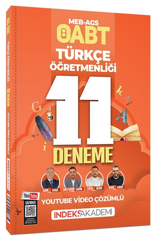 İndeks Akademi 2026 ÖABT MEB-AGS Türkçe Öğretmenliği 11 Deneme Youtube Video Çözümlü - Enes Kaan Şahin İndeks Akademi Yayıncılık