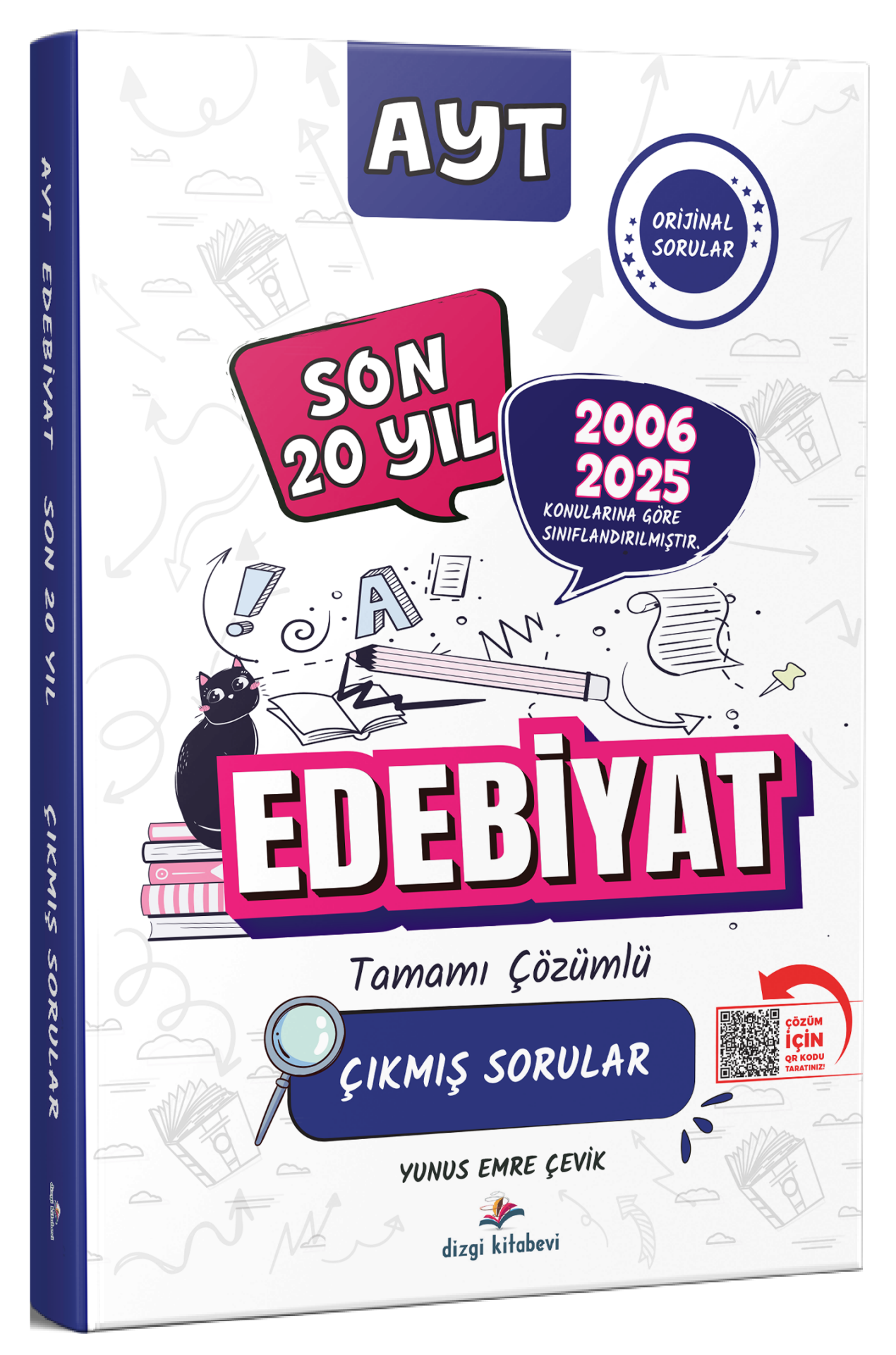 Dizgi Kitap 2026 YKS AYT Edebiyat Çıkmış Sorular Son 20 Yıl Çözümlü - Yunus Emre Çevik Dizgi Kitap Yayınları