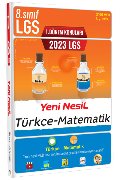 Tonguç 2023 8. Sınıf LGS Yeni Nesil Türkçe Matematik 1. Dönem Soru Bankası Tonguç Akademi