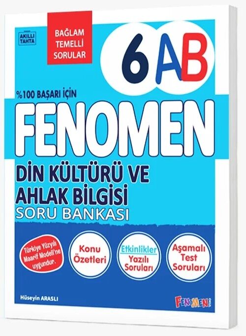 Fenomen Okul 6. Sınıf Din Kültürü ve Ahlak Bilgisi Fenomen A-B Maarif Modeli Soru Bankası Fenomen Okul Yayınları