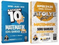 Yediiklim + İndeks 2025 KPSS Matematik Atölye Soru Bankası 2 li Set - Mehmet Bilge Yıldız Yediiklim + İndeks Akademi Yayınları