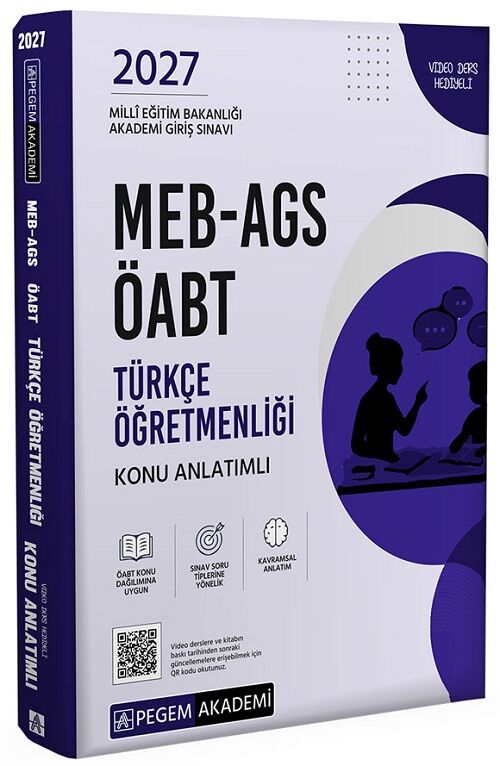 Pegem 2027 ÖABT MEB-AGS Türkçe Öğretmenliği Konu Anlatımlı Pegem Akademi Yayınları