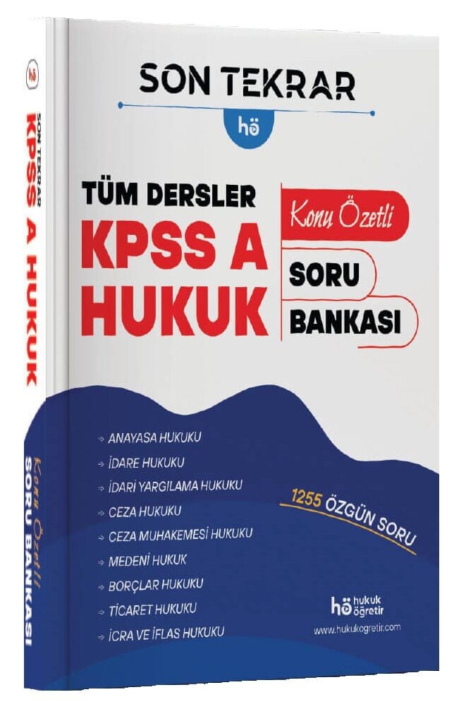 Öğretir KPSS A Grubu Hukuk Konu Özetli Soru Bankası Çözümlü - Mehmet Emin Muslu Öğretir Yayınları