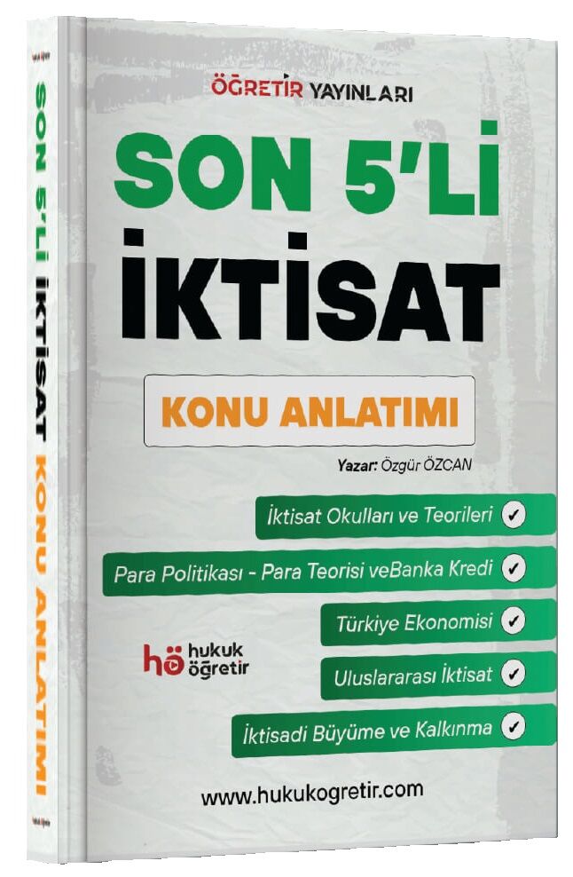 Öğretir KPSS A Grubu Son 5 li İktisat Konu Anlatımı Öğretir Yayınları