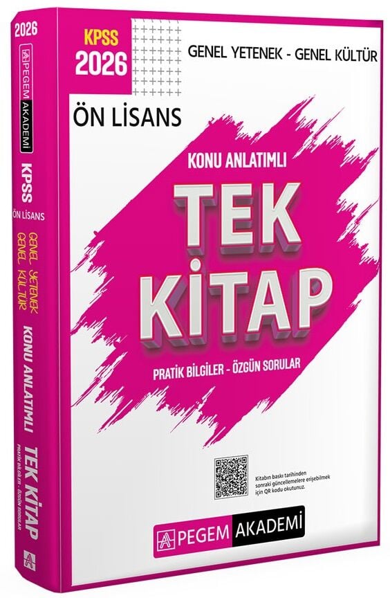Pegem 2026 KPSS Ön Lisans Konu Anlatımlı Tek Kitap Pegem Akademi Yayınları