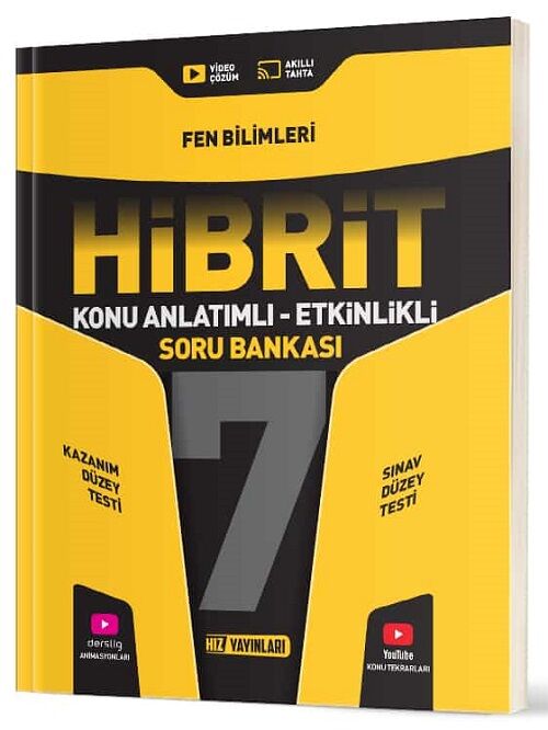 Hız Yayınları 7. Sınıf Fen Bilimleri Hibrit Konu Anlatımlı Etkinlikli Soru Bankası Hız Yayınları