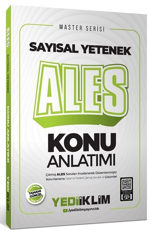 Yediiklim 2026 ALES Master Sayısal Yetenek Konu Anlatımı Yediiklim Yayınları