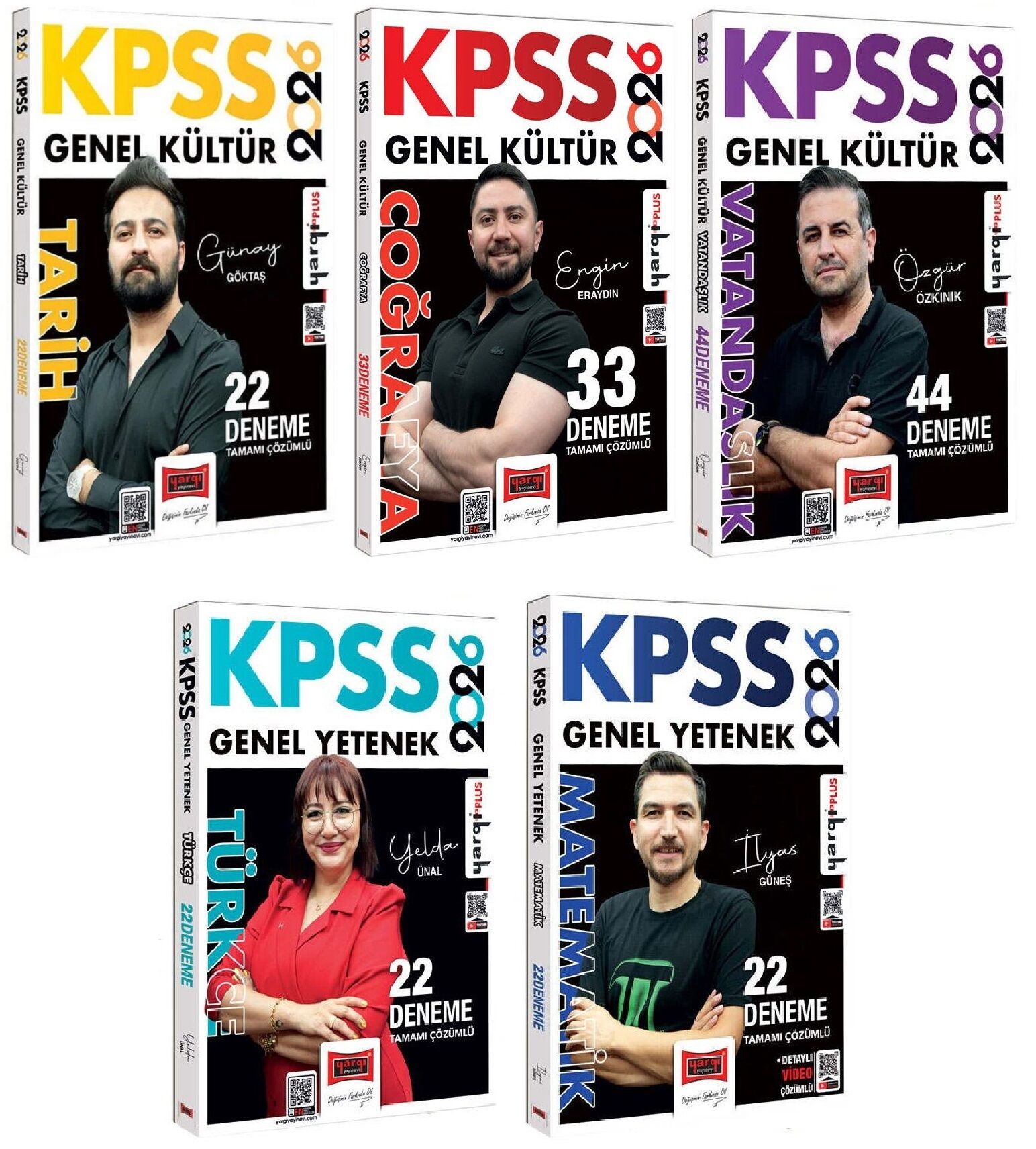 Yargı 2026 KPSS Genel Yetenek Genel Kültür 143 Deneme 5 li Set Yargı Yayınları