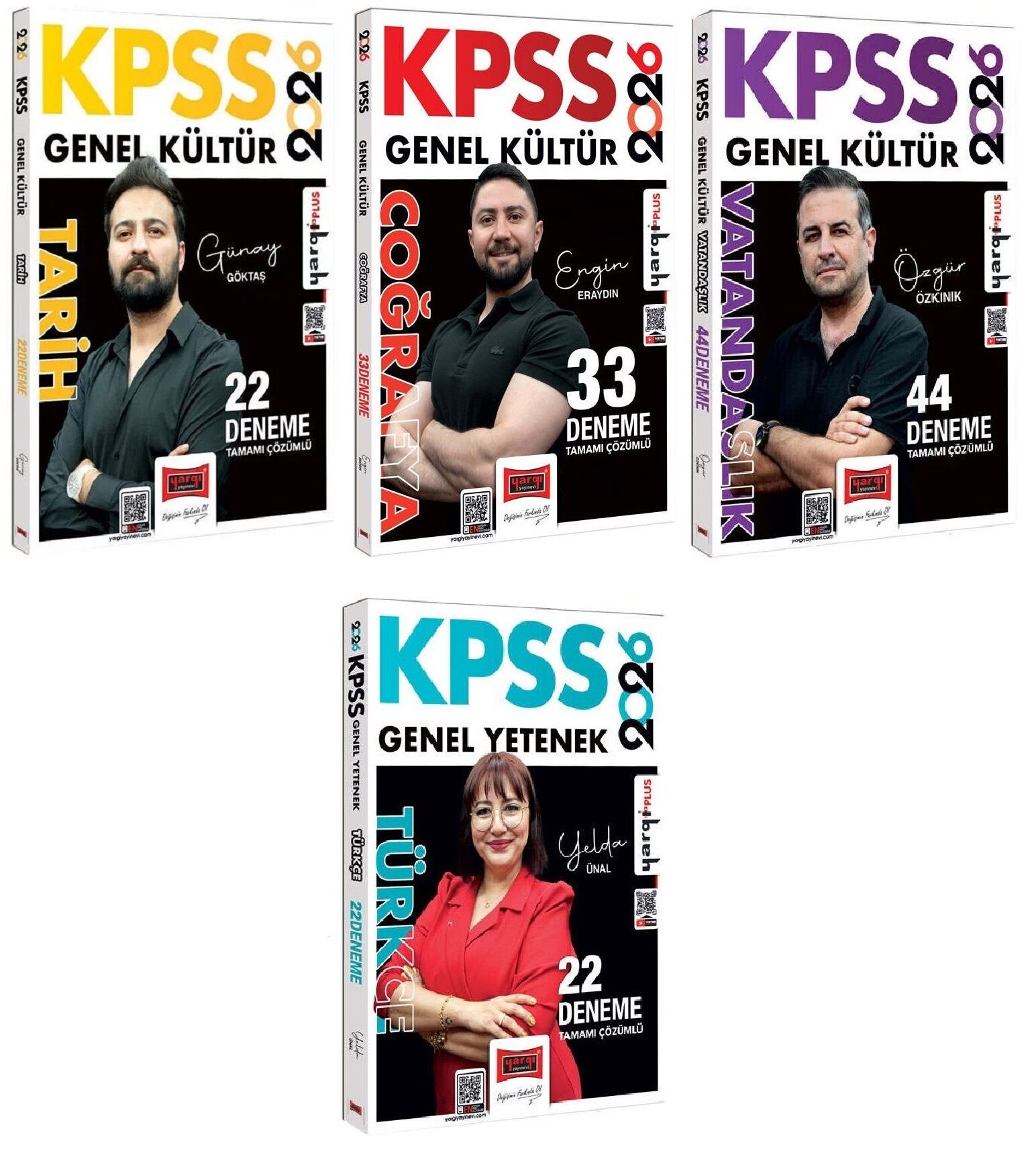 Yargı 2026 KPSS Tarih + Coğrafya + Vatandaşlık + Türkçe 121 Deneme 4 lü Set Yargı Yayınları