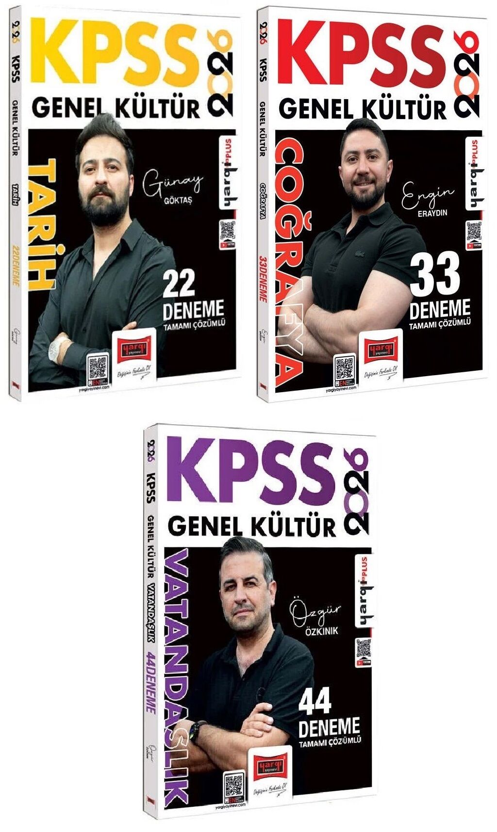 Yargı 2026 KPSS Tarih + Coğrafya + Vatandaşlık 99 Deneme 3 lü Set Yargı Yayınları