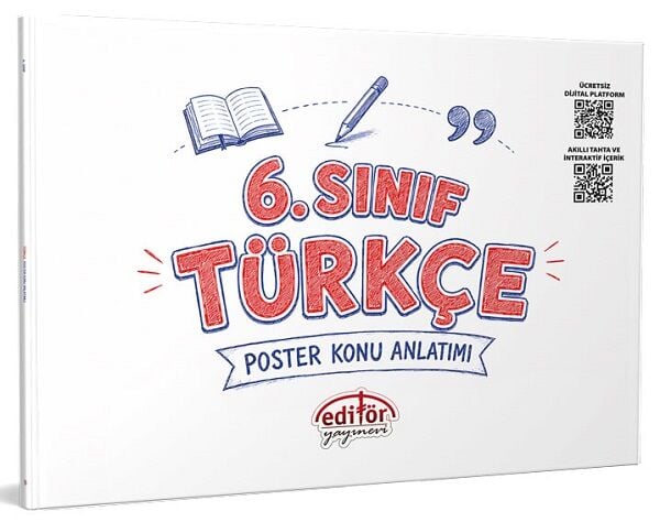 Editör 6. Sınıf Türkçe Poster Konu Anlatımı Editör Yayınları