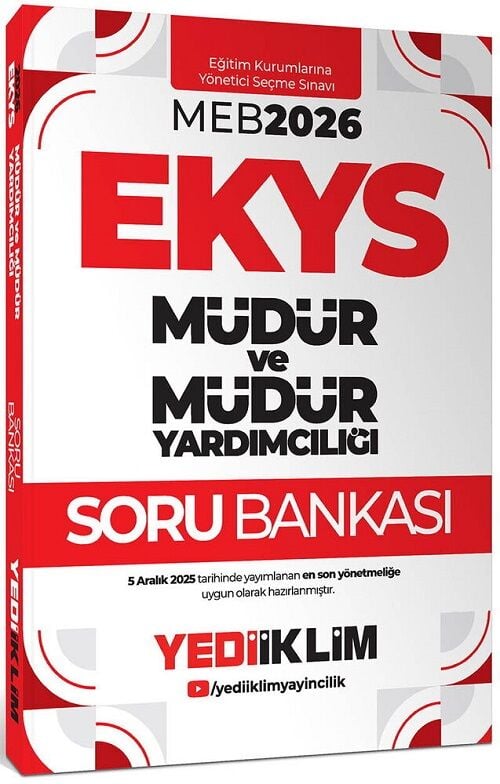Yediiklim 2026 MEB EKYS Müdür ve Yardımcılığı Soru Bankası Yediiklim Yayınları
