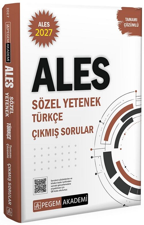 Pegem 2027 ALES Sözel Yetenek Türkçe Çıkmış Sorular Çözümlü Pegem Akademi Yayınları