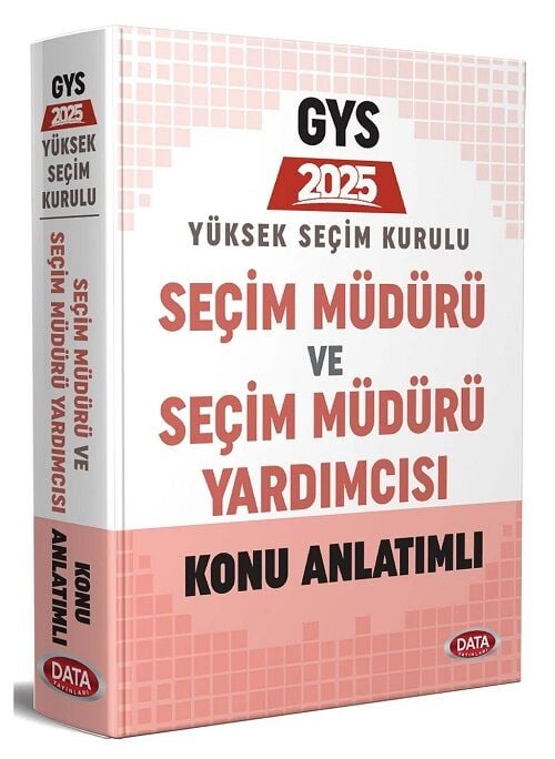 Data 2025 GYS YSK Seçim Müdürü ve Yardımcısı Konu Anlatımlı Görevde Yükselme Data Yayınları
