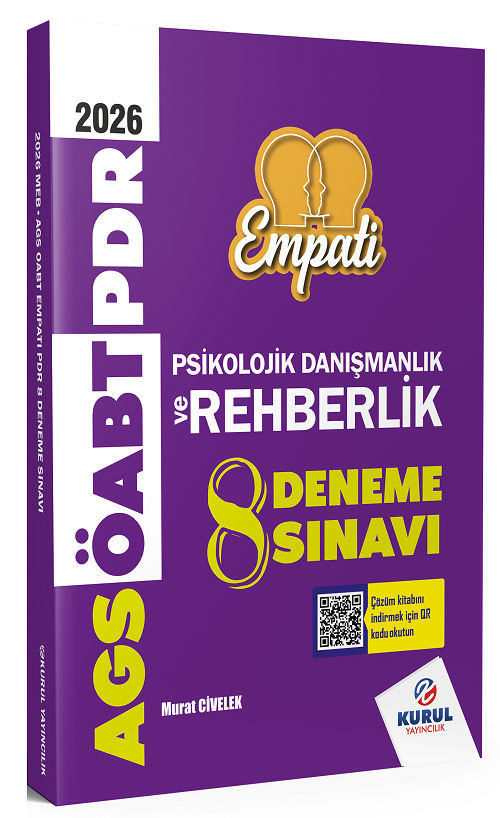 Kurul 2026 ÖABT MEB-AGS Psikolojik Danışmanlık ve Rehberlik EMPATİ 8 Deneme Çözümlü - Murat Civelek Kurul Yayınları